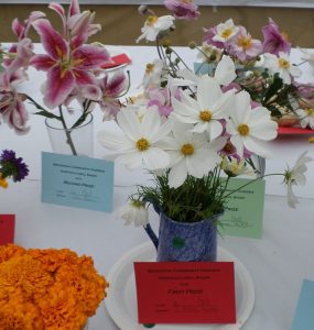 50 - 2 vase of flowers, all same variety