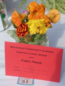 51 - vase of mixed annuals